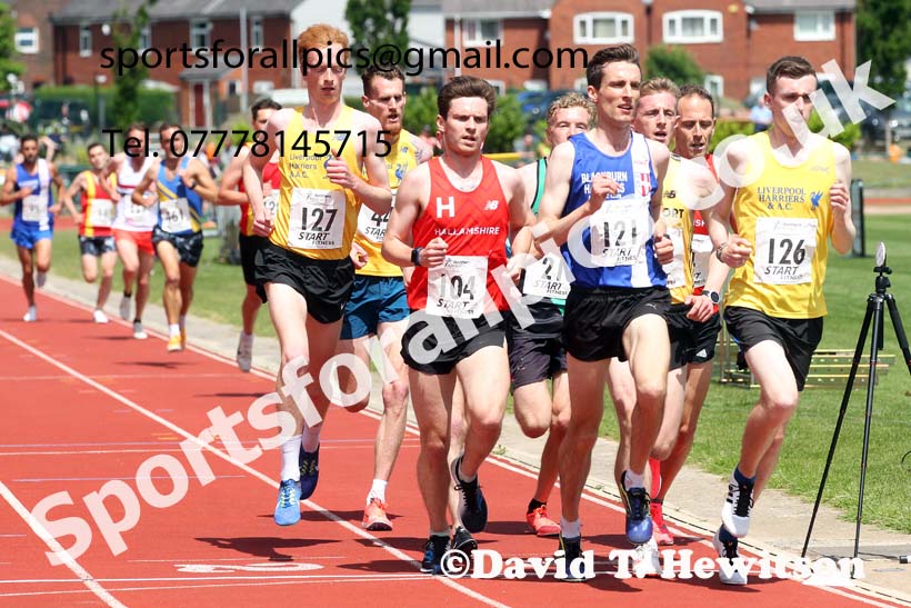 Senior mens 5000 metres, 2021 Northern Senior and Under-20s Champs., Leigh. Photo: David T. Hewitson/Sports for All Pics